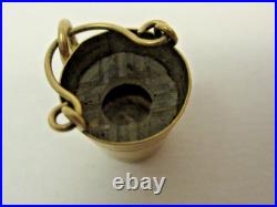 Antique Vintage English 9K Yellow Gold 375 Charm Champagne Ice Bucket