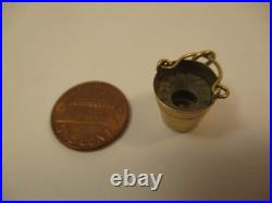 Antique Vintage English 9K Yellow Gold 375 Charm Champagne Ice Bucket