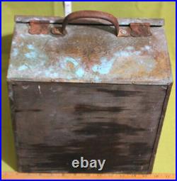 Antique Vintage English Brass Coal Box Hod Firewood Storage Victorian Embossed
