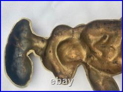 Antique/Vintage English Brass Doorstop The Woodsman