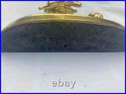 Antique/Vintage English Brass Doorstop The Woodsman