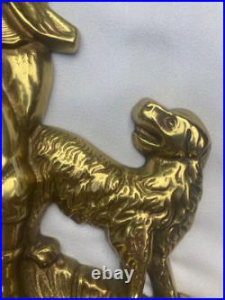 Antique/Vintage English Brass Doorstop The Woodsman
