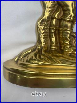 Antique/Vintage English Brass Doorstop The Woodsman