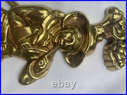 Antique/Vintage English Brass Doorstop The Woodsman