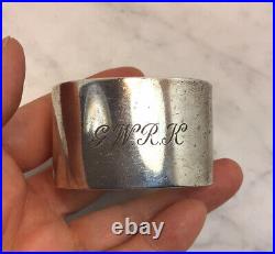 Antique Vintage English British Sterling Silver Napkin Ring Engraved