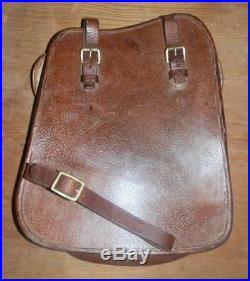 Antique/Vintage English Brown Leather Large Saddle Bag F. Tothill