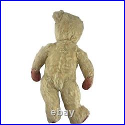 Antique Vintage English Chad Valley Mohair Teddy Bear Articulated Foot Label 14