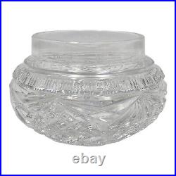 Antique Vintage English Crystal Sterling Silver Powder or Trinket Box Jar