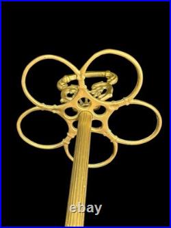 Antique Vintage English Embossed Brass Art Deco Umbrella Cane Stand