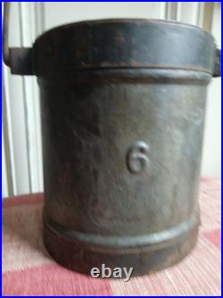 Antique Vintage English Handled Galvanized Metal Well Water Bucket Farm Decor