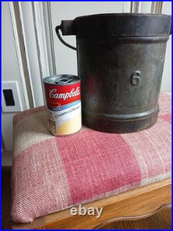 Antique Vintage English Handled Galvanized Metal Well Water Bucket Farm Decor