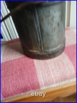 Antique Vintage English Handled Galvanized Metal Well Water Bucket Farm Decor
