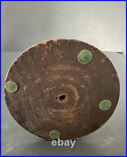 Antique Vintage English Mahogany Art Nouveau Tulip Candlestick