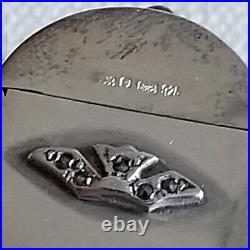 Antique Vintage English Sterling Silver Treasure Chest Trinket Pill Box Hallmark