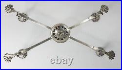 Antique Vintage English or American Style Silverplate Georgian Dish Cross Nickel