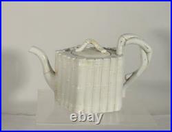 Antique Vintage European Chinese Style Faux Bamboo Teapot Porcelain English