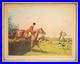 Antique / Vintage George Russe English Fox Hunt, Horse & Hounds, Framed & Lovely