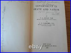 Antique Vintage Government in State and Nation 1903 J. A. James A. H. Sanford