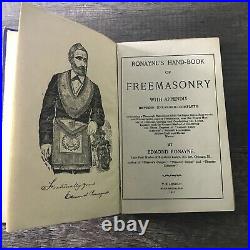 Antique Vintage Hand Book of Freemasonry Hardcover 1911 Edmond Ronayne