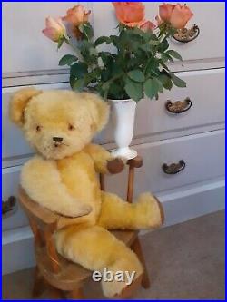 Antique Vintage Jointed English Large 25 Golden Teddy Bear
