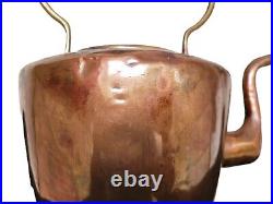 Antique Vintage Late 19th Century Copper English Tea Kettle 7.5 X 11.5