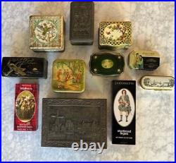 Antique Vintage Lot of 11 TINS English/Dutch Biscuit/Shortbread/Coffee/Ginger