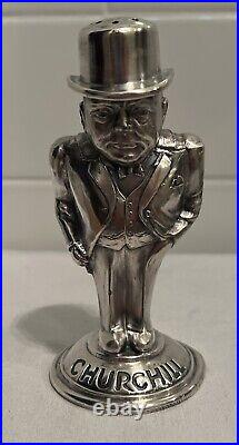 Antique Vintage Old ENGLISH WINSTON CHURCHILL Silverplate Muffineer Sugar Shaker