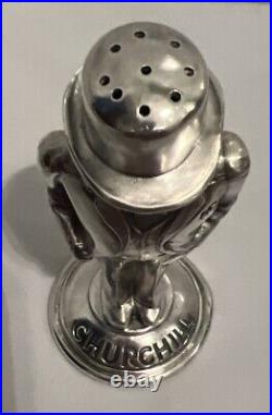 Antique Vintage Old ENGLISH WINSTON CHURCHILL Silverplate Muffineer Sugar Shaker