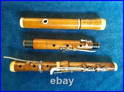 Antique Vintage Old Wooden Boxwood 8 Key Early English Flute by Goulding & Co