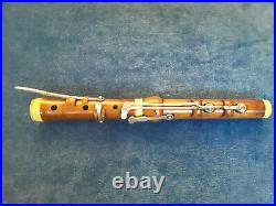 Antique Vintage Old Wooden Boxwood 8 Key Early English Flute by Goulding & Co