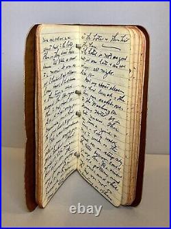 Antique Vintage Pocket Diary WD Guthrie Handwritten Travel Journal
