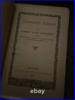 Antique Vintage Rare 1st Edt Robert Louis Stephenson Treasure Island Book 1902
