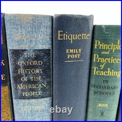 Antique Vintage Rare Hardcover Books Lot of 6 Blue Decor Staging Set Shakespeare