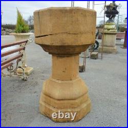Antique Vintage Reclaimed Carved Stone Font Planter Fountain Garden Rwi5102