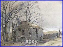 Antique Vintage Rural Landscape Watercolour Painting Study James Bateman (1893)