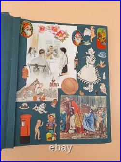 Antique Vintage Scrap-book Handmade Hardback Paper Ephemera