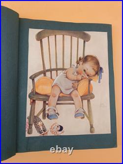 Antique Vintage Scrap-book Handmade Hardback Paper Ephemera