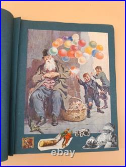 Antique Vintage Scrap-book Handmade Hardback Paper Ephemera