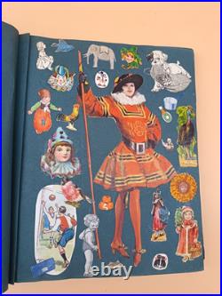 Antique Vintage Scrap-book Handmade Hardback Paper Ephemera