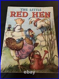 Antique Vintage The Little Red Hen 1939 Whitman Pub. Illustrated, paper