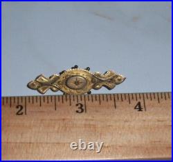 Antique Vintage Victorian 9k Gold English Aesthetic Rose Cut Diamond Pin Brooch
