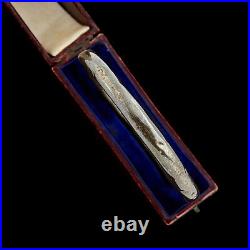 Antique Vintage Victorian Sterling Silver English 8.25 Repousse Bangle Bracelet