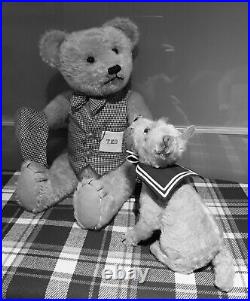 Antique / Vintage old English excelsior & kapok filled 1930's Teddy bear