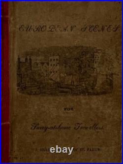 Antique Vintage travel guide book Scenes in Europe by Isaac Taylor 1818