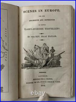 Antique Vintage travel guide book Scenes in Europe by Isaac Taylor 1818