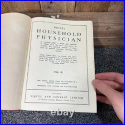 Antique Virtue's Household Physician 4 Vol Vintage Set Medical Books Illustrated