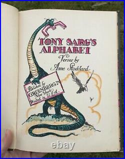 Antique Vtg 20s Tony Sarg's Alphabet ABC BOOK 1st Edition  RARE DUST JACKET