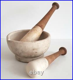 Antique ceramic pestle and mortar, 19th century English, apothecary, vintage