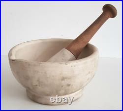 Antique ceramic pestle and mortar, 19th century English, apothecary, vintage