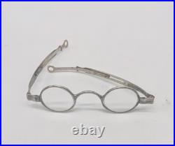 Antique early 19th century English Sterling silver spectacles Franklin style